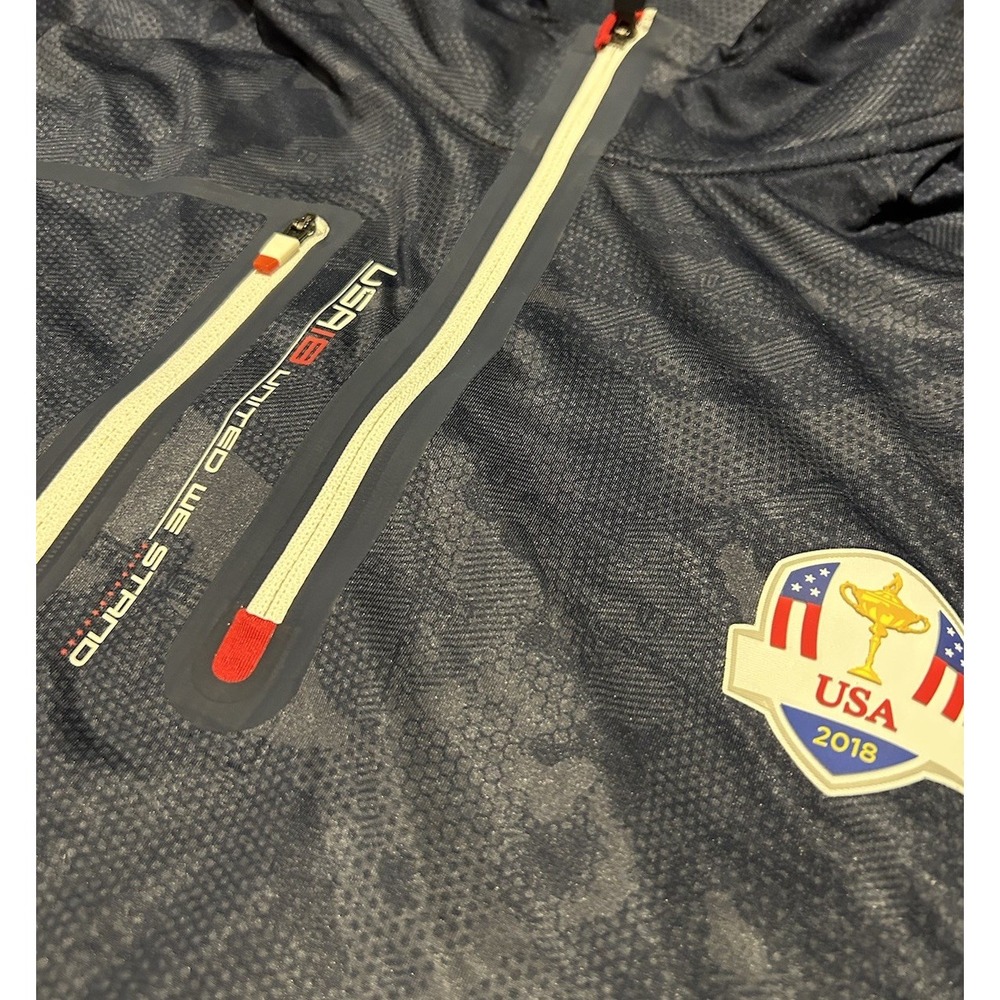RLX Ralph Lauren Ryder Cup Golf 1/4 Zip Men's Large Pullover Team USA 2018 Blue‎
